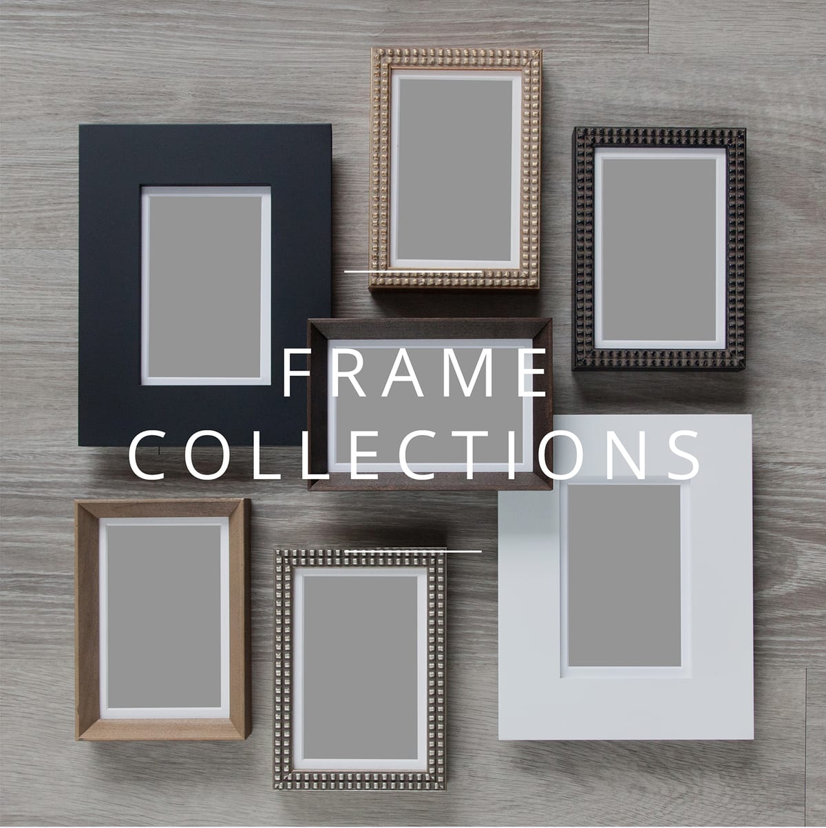 Frame collections: sample frames in several finishes