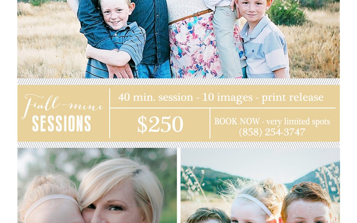 San Diego Family Photographer:  Holiday Mini-Sessions for Families (UPDATE:  ALL BOOKED UP!)
