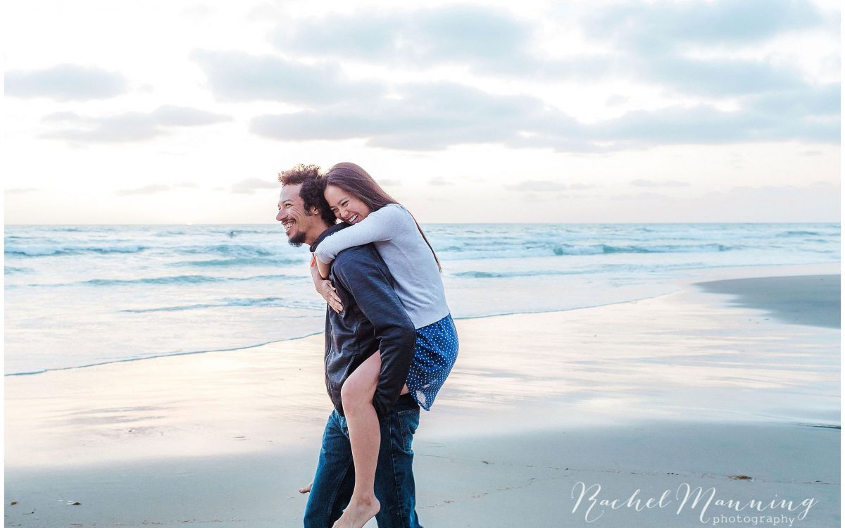 San Diego Lifestyle Photography - Sweet & Playful Engagement Session at Cedros Design District & Fletcher Cove Beach, Solana Beach