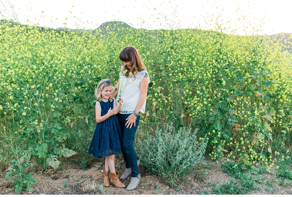 San Diego Family Portrait Photographer - Natural Light Springtime Wildflowers Family Portrait Session